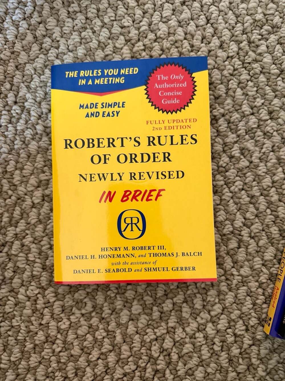 Robert's Rules of Order Newly Revised In Brief, 2nd edition